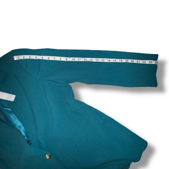 NWT TALBOTS Tailored Stretch Blazer - Misses 18 Teal - Picture 13 of 15